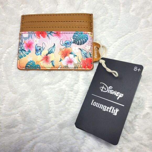 Loungefly Disney Stitch Tropical Flower Sunset Card Holder New OOS - Picture 1 of 7